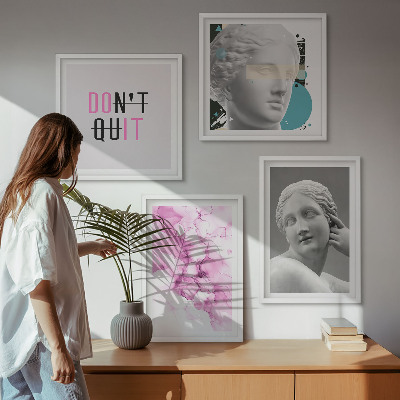 Compoziție de tablouri pentru perete Sculptură abstractă în acuarelă