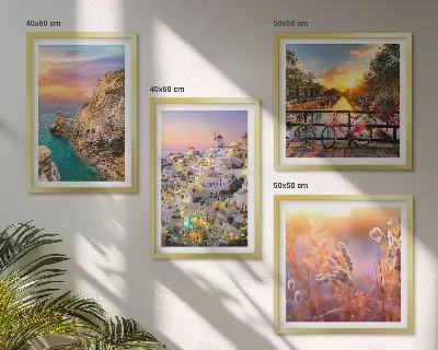 Set de tablouri Apusuri de soare pe malul mării gata de agățat