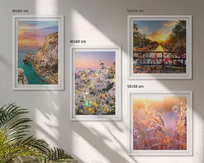 Set de tablouri Apusuri de soare pe malul mării gata de agățat