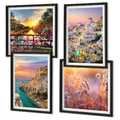 Set de tablouri Apusuri de soare pe malul mării gata de agățat