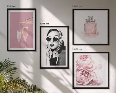 Compoziție de tablouri pentru perete Accesorii roz elegante