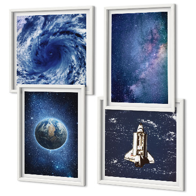 Compoziție de tablouri pentru perete Galaxia furtunii spațiale a Pământului