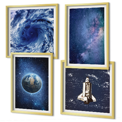 Compoziție de tablouri pentru perete Galaxia furtunii spațiale a Pământului