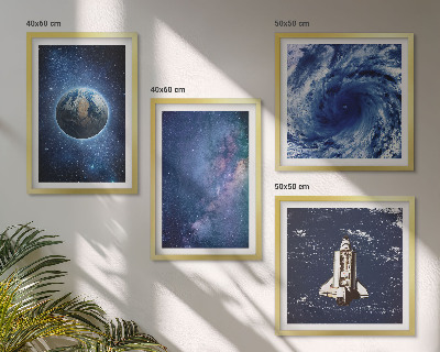 Compoziție de tablouri pentru perete Galaxia furtunii spațiale a Pământului