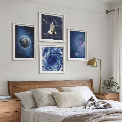 Compoziție de tablouri pentru perete Galaxia furtunii spațiale a Pământului