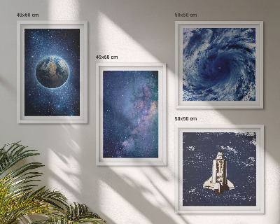 Compoziție de tablouri pentru perete Galaxia furtunii spațiale a Pământului