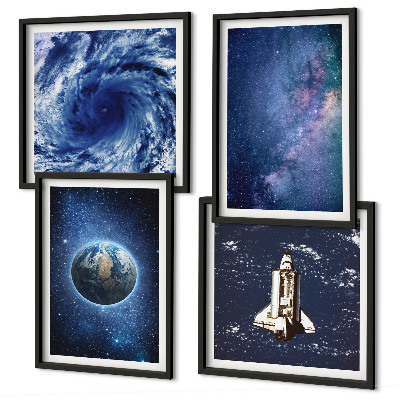 Compoziție de tablouri pentru perete Galaxia furtunii spațiale a Pământului
