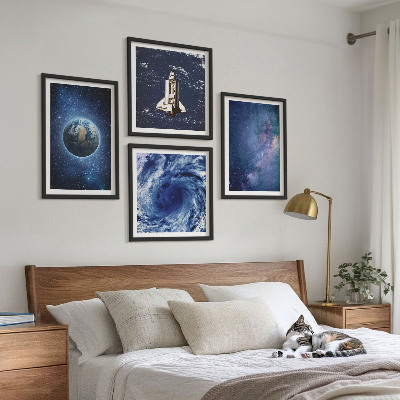 Compoziție de tablouri pentru perete Galaxia furtunii spațiale a Pământului