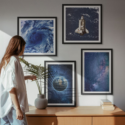 Compoziție de tablouri pentru perete Galaxia furtunii spațiale a Pământului