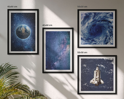 Compoziție de tablouri pentru perete Galaxia furtunii spațiale a Pământului