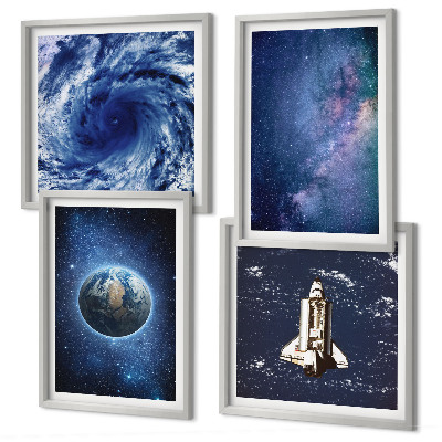 Compoziție de tablouri pentru perete Galaxia furtunii spațiale a Pământului