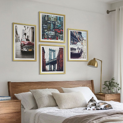 Compoziție de tablouri pentru perete Mașini vechi din Brooklyn, sunet retro