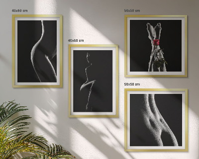 Compoziție de tablouri pentru perete Forme feminine alb-negru