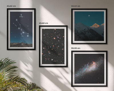 Compoziție de tablouri pentru perete Peisaje stelare cosmice