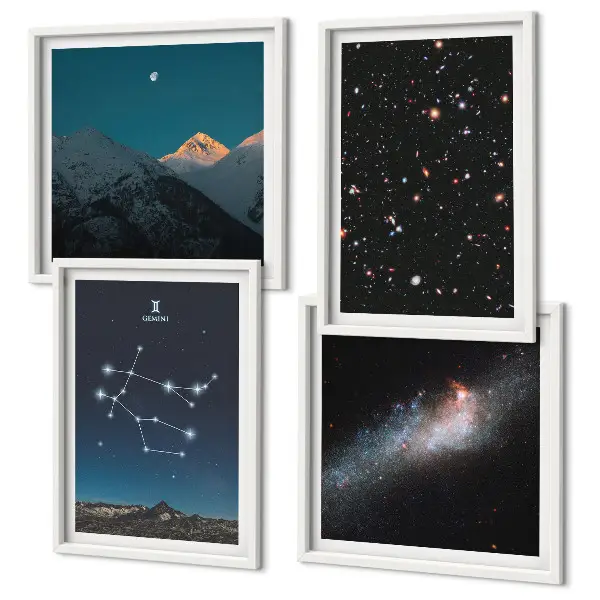 Set tablouri Stelele galaxiei Gemeni gata de agățat