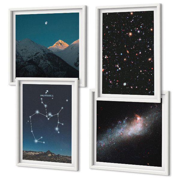 Set tablouri gata de agățat Galaxii constelații spațiu Săgetător