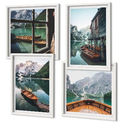 Set tablouri gata de agățat Casa de pe Lacul de Munte Łódź