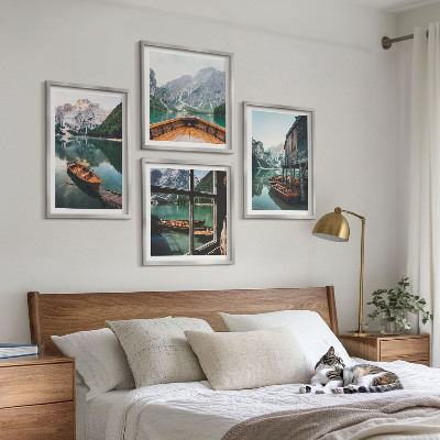 Set tablouri gata de agățat Casa de pe Lacul de Munte Łódź