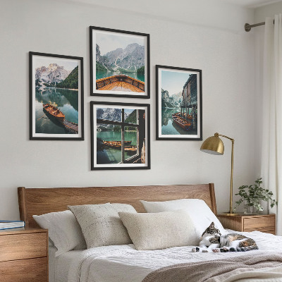 Set tablouri gata de agățat Casa de pe Lacul de Munte Łódź