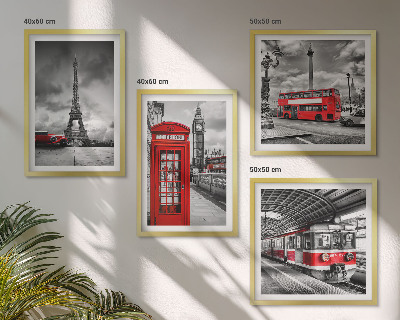 Set tablouri gata de agățat Orașe emblematice Londra Paris calea ferată