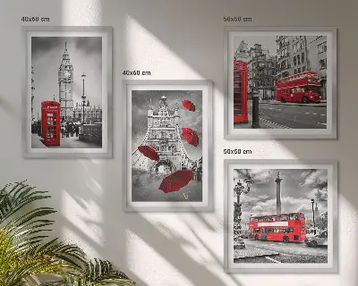 Compoziție de tablouri pentru perete cu model frunze de ginkgo pe fundal deschis