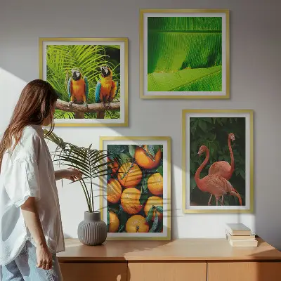 Set de tablouri gata de agățat cu accente fructate ale tropicelor