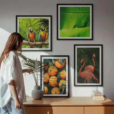 Set de tablouri gata de agățat cu accente fructate ale tropicelor