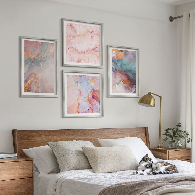 Set tablouri gata de agățat Modele pastelate abstracte