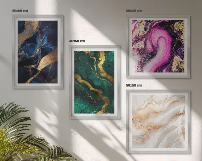 Compoziție de tablouri pentru perete cu model de marmură abstractă
