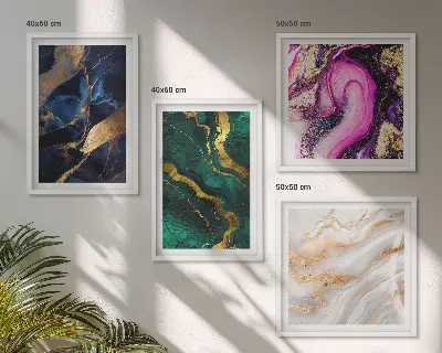 Compoziție de tablouri pentru perete cu model de marmură abstractă