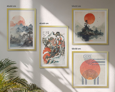 Set tablouri gata de agățat Peisaje asiatice japoneze