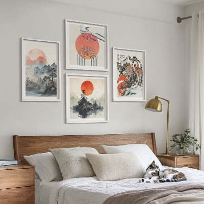 Set tablouri gata de agățat Peisaje asiatice japoneze