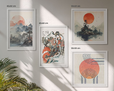 Set tablouri gata de agățat Peisaje asiatice japoneze