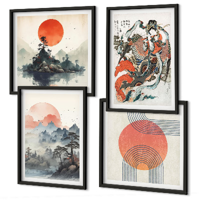 Set tablouri gata de agățat Peisaje asiatice japoneze