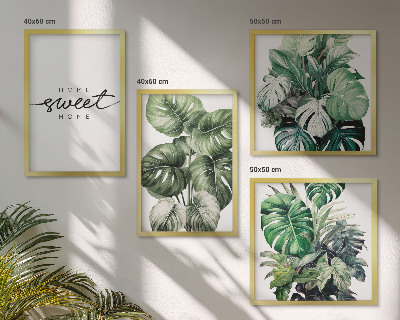Compoziție de tablouri pentru perete Plante verzi Sweet Home