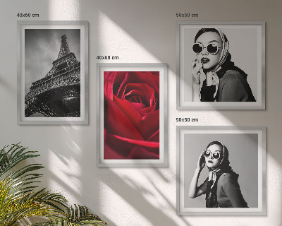 Set tablouri gata de agățat Doamnă pariziană cu ochelari Eiffel