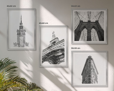 Set tablouri gata de agățat Arhitectură minimalistă alb-negru