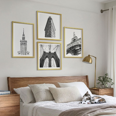 Set tablouri gata de agățat Arhitectură minimalistă alb-negru