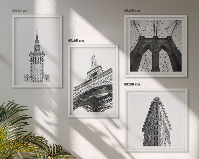Set tablouri gata de agățat Arhitectură minimalistă alb-negru