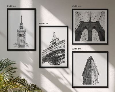 Set tablouri gata de agățat Arhitectură minimalistă alb-negru