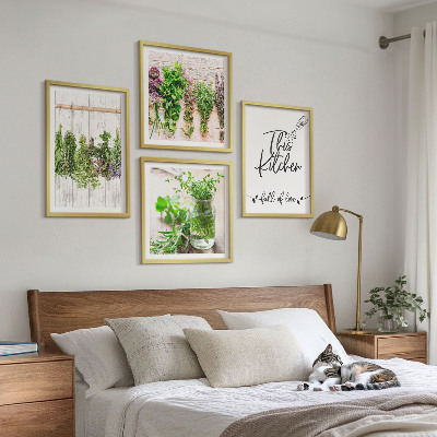 Set tablouri gata de agățat Plante aromatice pentru uscarea în bucătărie
