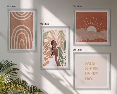Compoziție de tablouri pentru perete Forme abstracte boho