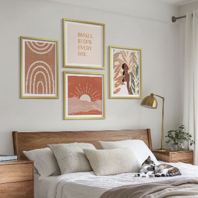 Compoziție de tablouri pentru perete Forme abstracte boho