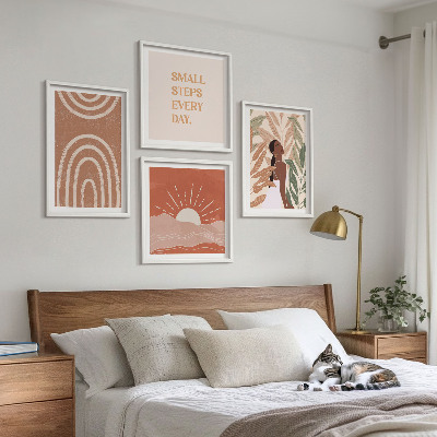 Compoziție de tablouri pentru perete Forme abstracte boho