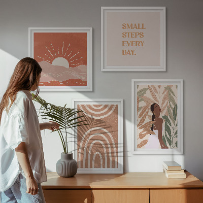 Compoziție de tablouri pentru perete Forme abstracte boho
