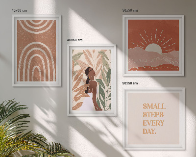 Compoziție de tablouri pentru perete Forme abstracte boho