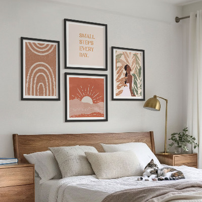 Compoziție de tablouri pentru perete Forme abstracte boho