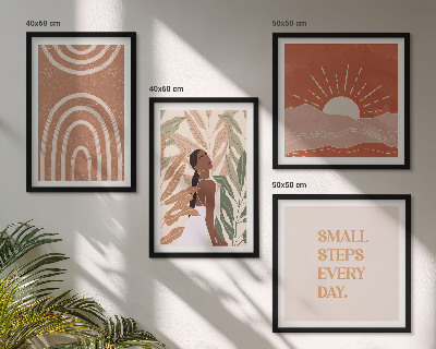 Compoziție de tablouri pentru perete Forme abstracte boho