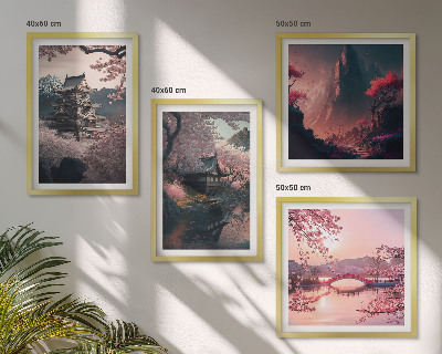 Compoziție de tablouri pentru perete Peisaje fantastice din Japonia