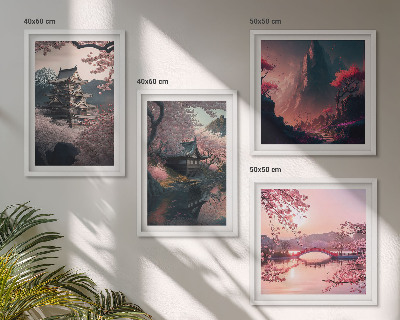 Compoziție de tablouri pentru perete Peisaje fantastice din Japonia
